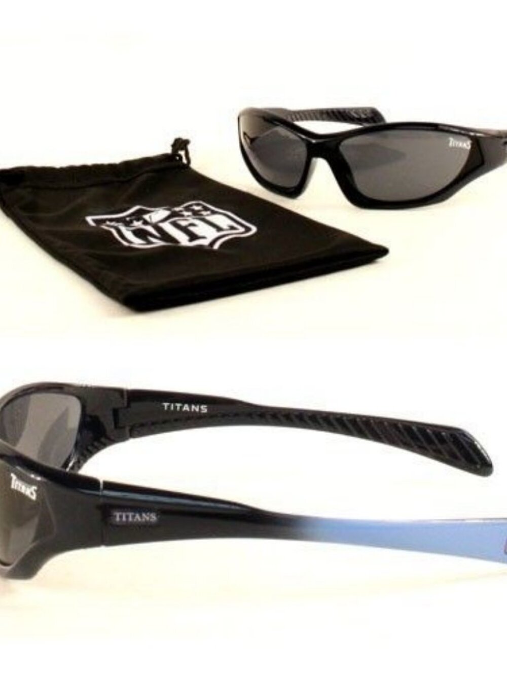 Tennessee Titans Sunglasses Youth Quake with Pouch Bag NFL Official Merch
